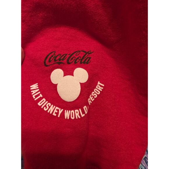 Disney Coca-Cola Disney World Resort Polar Bear Red Hoodie Size XL Unisex EUC - Picture 4 of 5